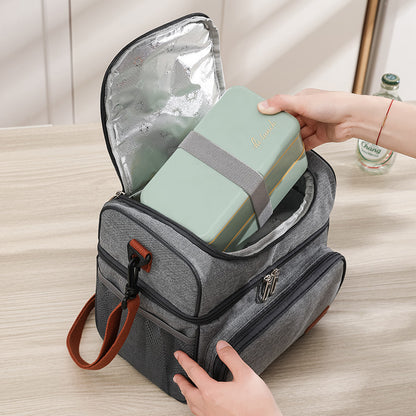 Sovere Insulated Lunch Bag - Large Capacity Double Layer Cooler Tote for Travel & Picnics