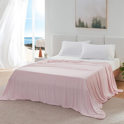 Royeva Cooling Blanket-Lightweight Breathable Silk Summer Bed Blanket