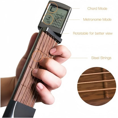 Eloria Portable Guitar Chord Trainer Tool for Practice with Real Strings