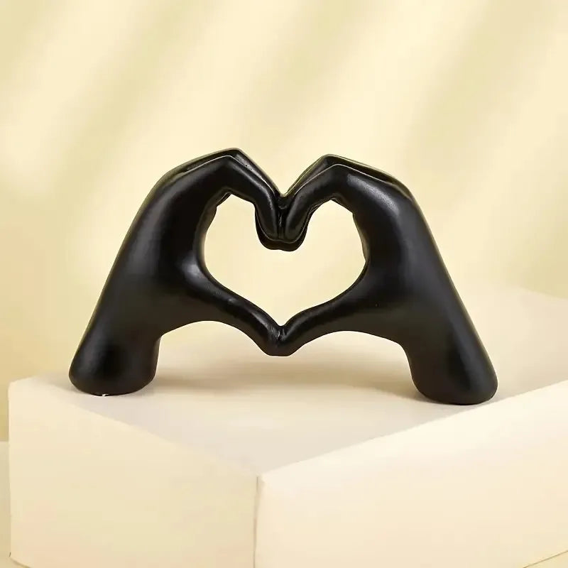 Royelle Heart Hands Sculpture-Hand Carved Love Home Decor