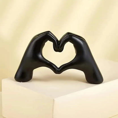 Royelle Heart Hands Sculpture-Hand Carved Love Home Decor