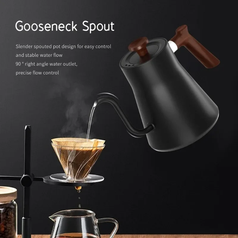 Novara Gooseneck Electric Pour-Over Kettle - 900ml Precision Temperature Control