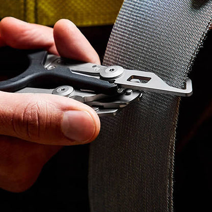 6-in-1 Folding Emergency Multi-Tool with Scissors and Seatbelt Cutter