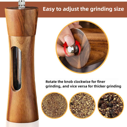 Royeva Wooden Salt And Pepper Grinder Mill With Adjustable Coarseness