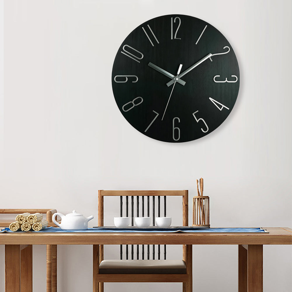 Novara Modern Silent Wall Clock for Living Room, Bedroom & Office with Quartz Movement