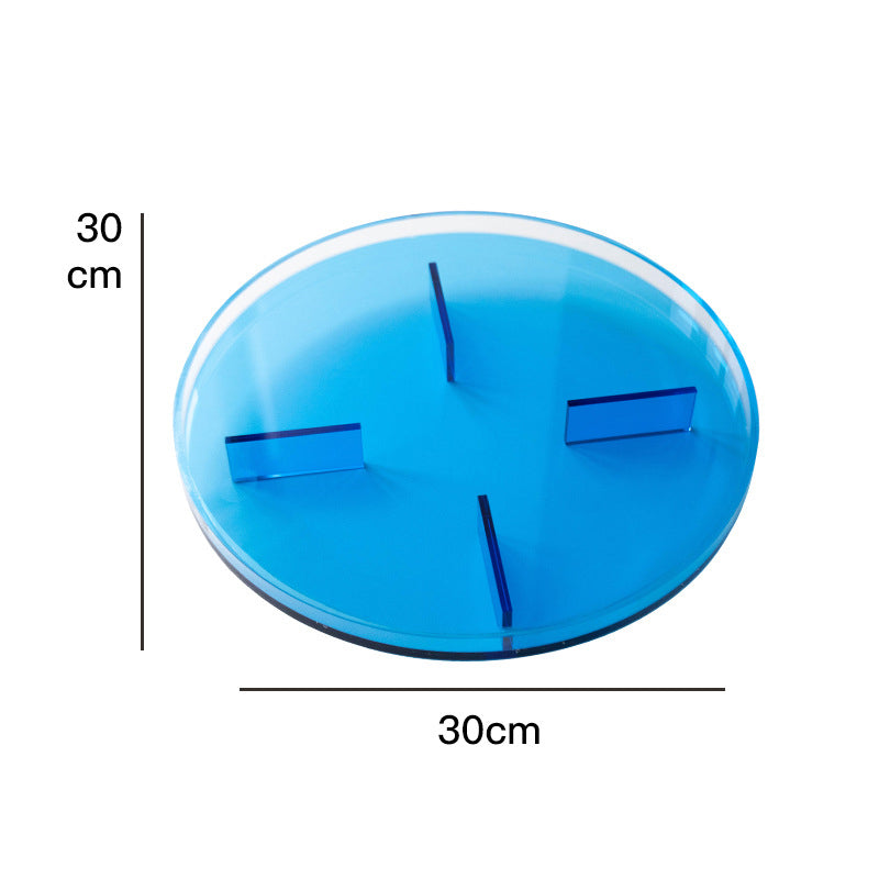 Royelle Acrylic Round Serving Tray – Versatile Decorative Ottoman Tray