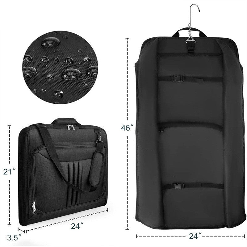 Royeva Foldable Carry-On Garment Bag - Waterproof Suit & Dress Travel Organizer with Strap