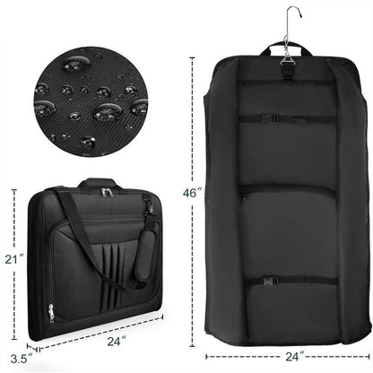Royeva Foldable Carry-On Garment Bag - Waterproof Suit & Dress Travel Organizer with Strap