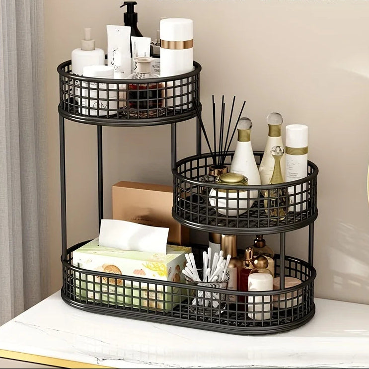 Royelle Gold 3-Tier Kitchen Counter Organizer-Fruit Basket Stand