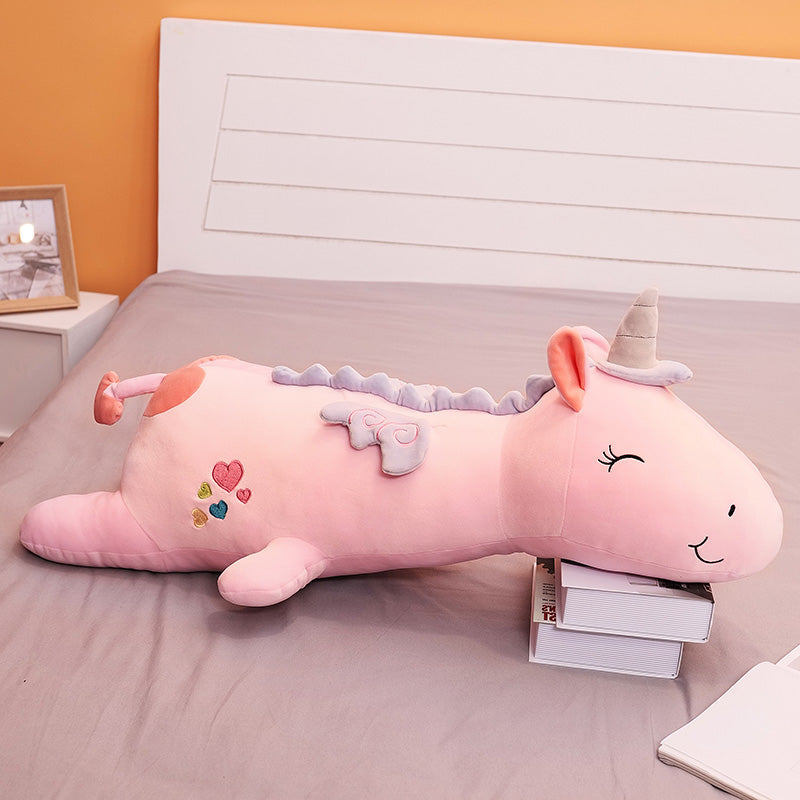 Novara Unicorn Plush Toy-Soft Stuffed Animal with LED Rainbow Night Light for Kids