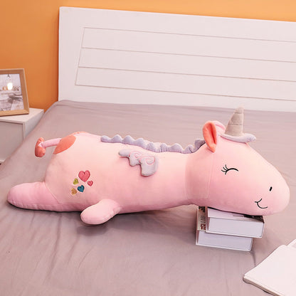 Novara Unicorn Plush Toy-Soft Stuffed Animal with LED Rainbow Night Light for Kids