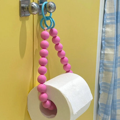 Eloria Beaded Hanging Toilet Paper Holder - Decorative & Multifunctional Bathroom Storage