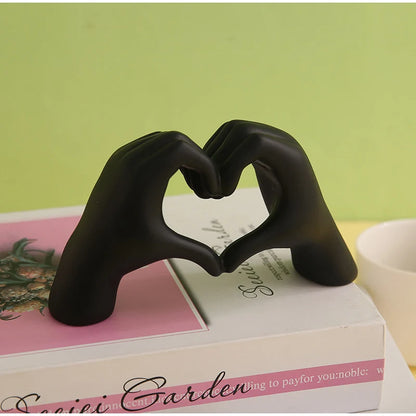 Royelle Heart Hands Sculpture-Hand Carved Love Home Decor
