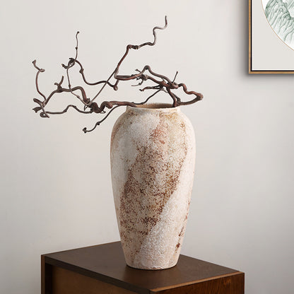 Royora Wabi-Sabi Distressed Ceramic Vase - Rustic Farmhouse Decor Pottery
