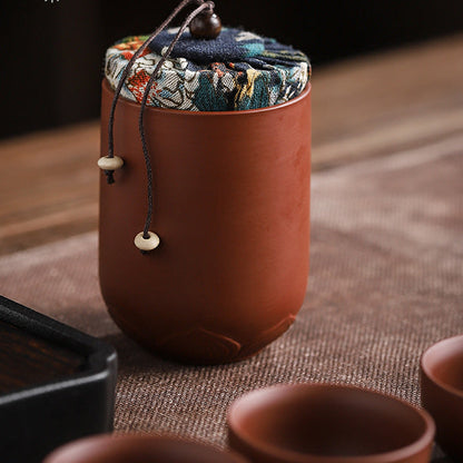 Royora Portable Clay Gongfu Tea Set with Travel Case