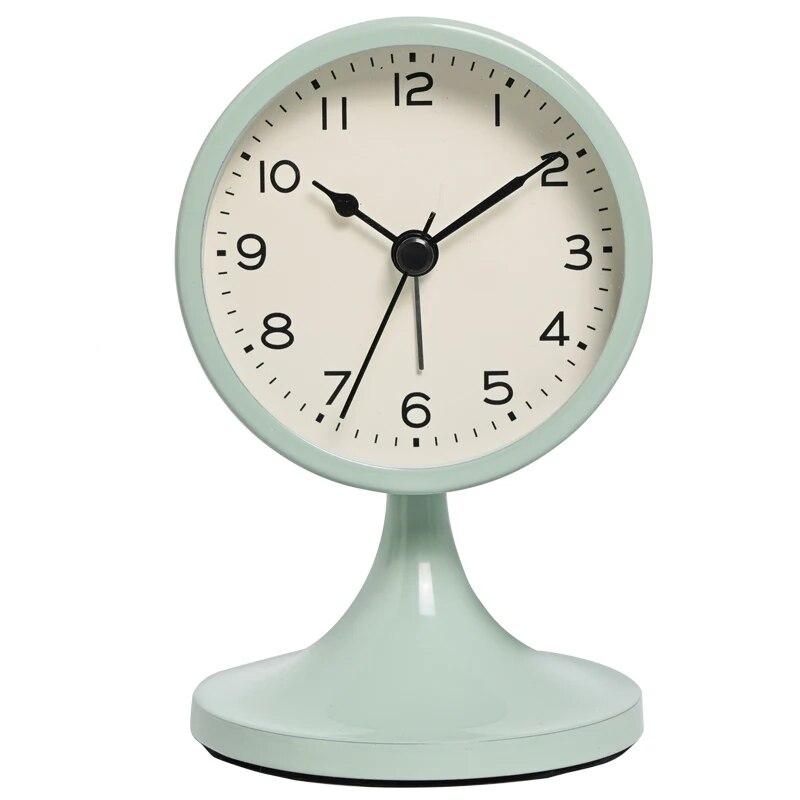 Royeva Silent Metal Alarm Clock with Nightlight for Bedroom