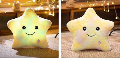 Royelle LED Star Pillow Plush Light-Up Cushion for Kids Nightlight Decor 24cm