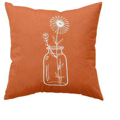 Novara Terracotta Boho Throw Pillow Covers Set of 4-Decorative Square Cushion Cases