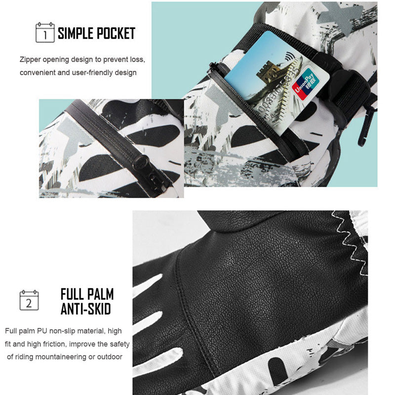 Novara Waterproof Winter Ski Gloves Touchscreen Thermal Snowboard Mittens