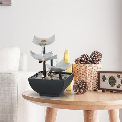 Majesta Elegant Tabletop Water Fountain with LED Lighting for Relaxation