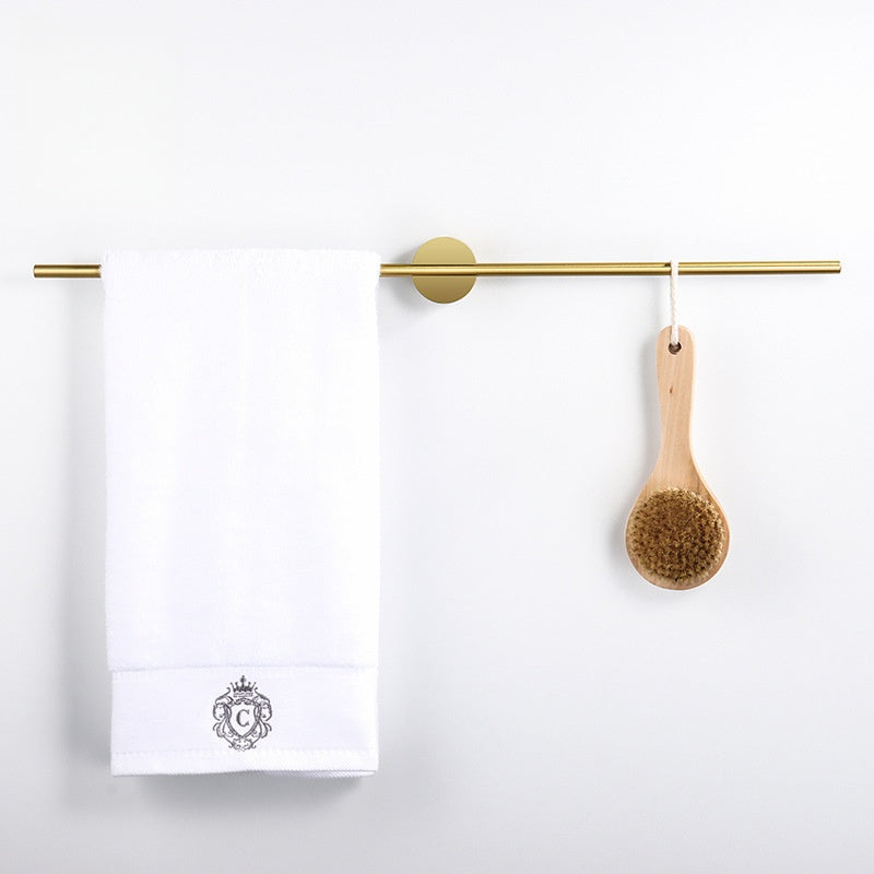 Royeva Brushed Towel Bar-Wall Mount Minimalist Bathroom Organizer Rack