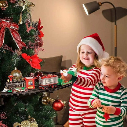 Royelle Christmas Tree Train Set with Music and Lights-Holiday Decoration