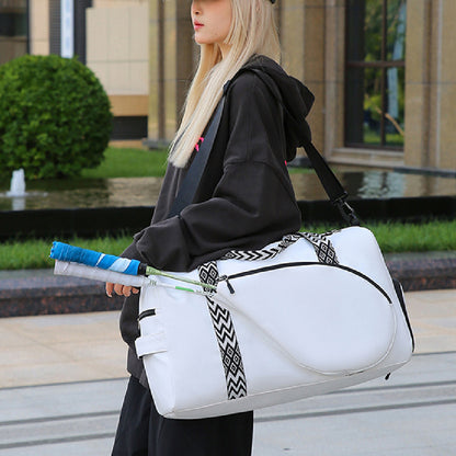 Royelle Water Resistant Tennis Tote Bag With Padded Handles And Multiple Pockets