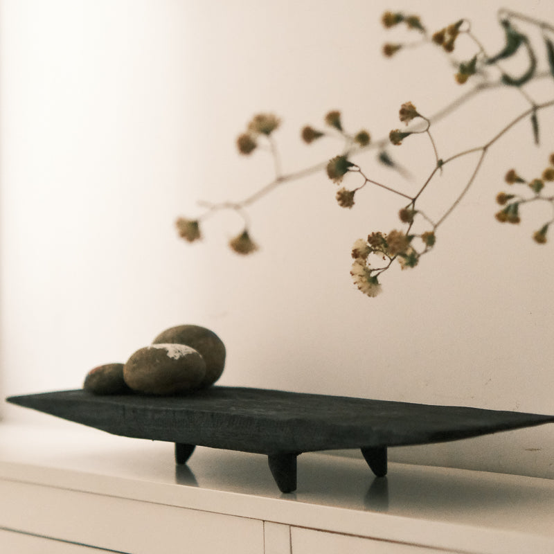 Royeva Minimalist Solid Wood Decorative Tray For Coffee Table Accent