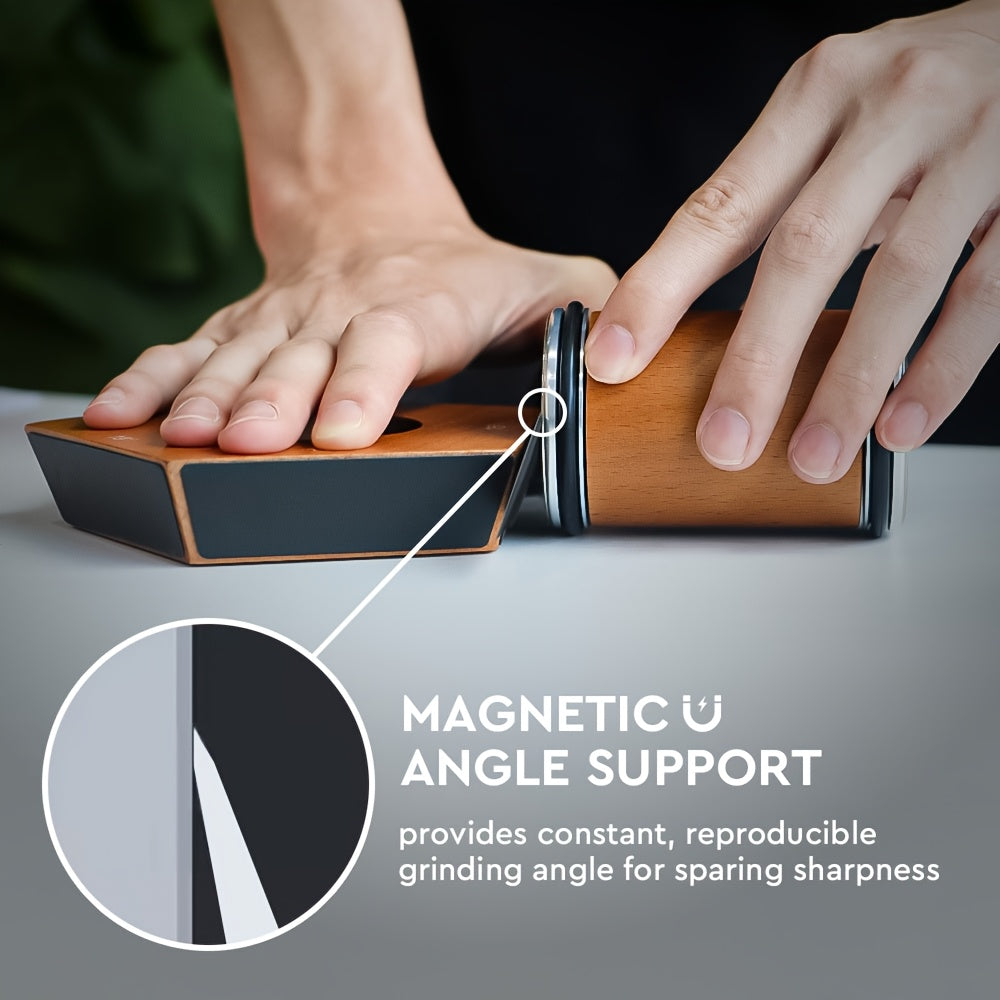 Royora Rolling Knife Sharpener with Multi-Angle Guide & Diamond Wheel-Blade Honing Tool