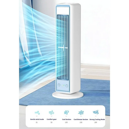 Eloria Portable Air Conditioner Fan with Remote Control -3600mAh Battery & Adjustable Speed