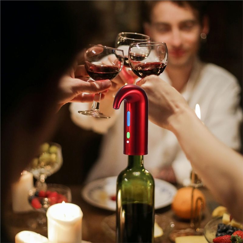 Sovere Electric Wine Aerator Dispenser with Magnetic Technology and USB Rechargeable Battery