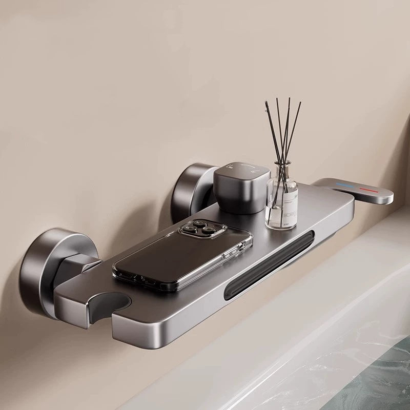 Royelle Wall Mounted Waterfall Faucet with Handheld Shower-Mixer Tap for Bathrooms