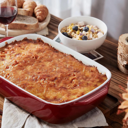 Novara Enamel Cast Iron Roasting Pan with Lid - Versatile 2-in-1 Design