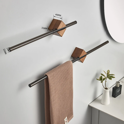 Royeva Wall Mounted Acrylic Towel Rack for Bathroom or Kitchen, Clear Design