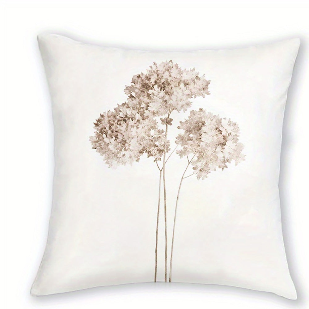 Royelle Botanical Print Throw Pillow Covers - 4 Pack Decorative Farmhouse Cushion Cases