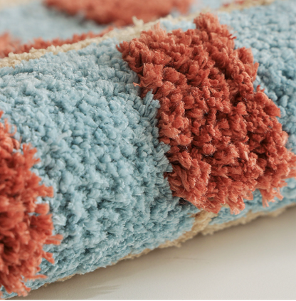 Royelle Moroccan Geo Non-Slip Bath Mat - Quick Dry Soft Fabric for Bathroom Comfort
