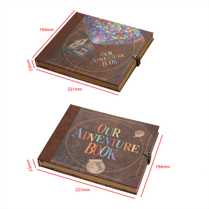 Royeva Leather Adventure Scrapbook Album-DIY Memory Travel Photo Journal Book