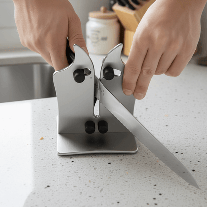 Sovere Compact Manual Knife Sharpener with Tungsten Carbide for Quick Edge Restoration