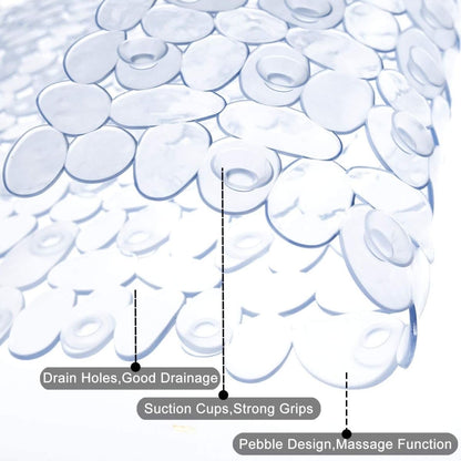 Royelle Non-Slip Pebble Stone Bath Mat For Shower And Tub