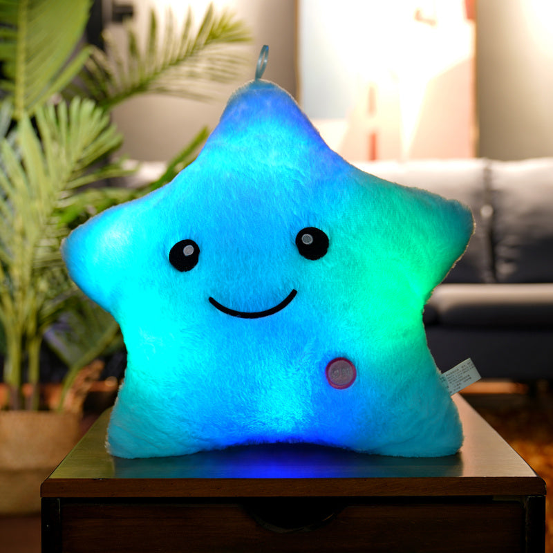 Royelle LED Star Pillow Plush Light-Up Cushion for Kids Nightlight Decor 24cm