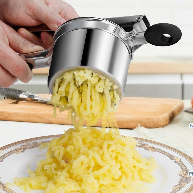 Royeva Heavy-Duty Stainless Steel Potato Masher for Smooth, Creamy Results