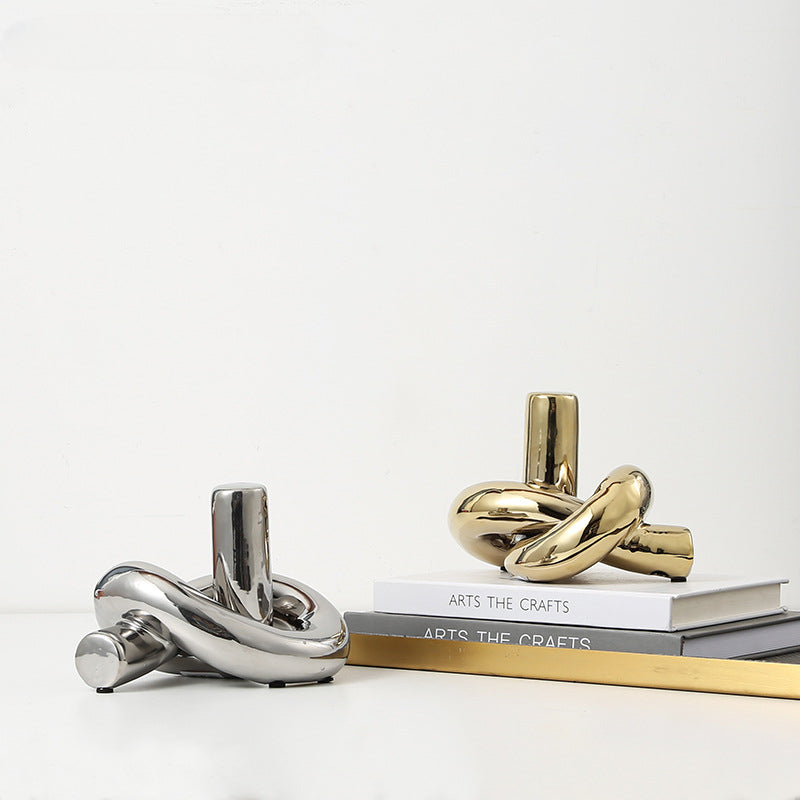Royora Abstract Continuous Knot Sculpture-Modern Home Decor Accent Piece