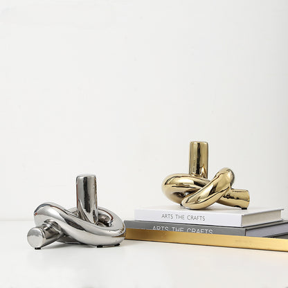 Royora Abstract Continuous Knot Sculpture-Modern Home Decor Accent Piece