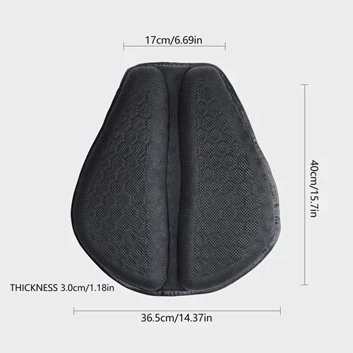 Novara Motorcycle Gel Seat Pad for Long Distance Comfort & Back Support