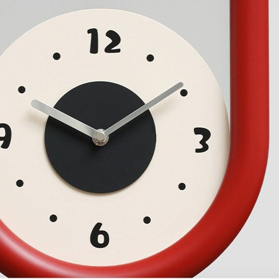 Novara Modern Silent Pendulum Wall Clock-Oval Decorative Timepiece