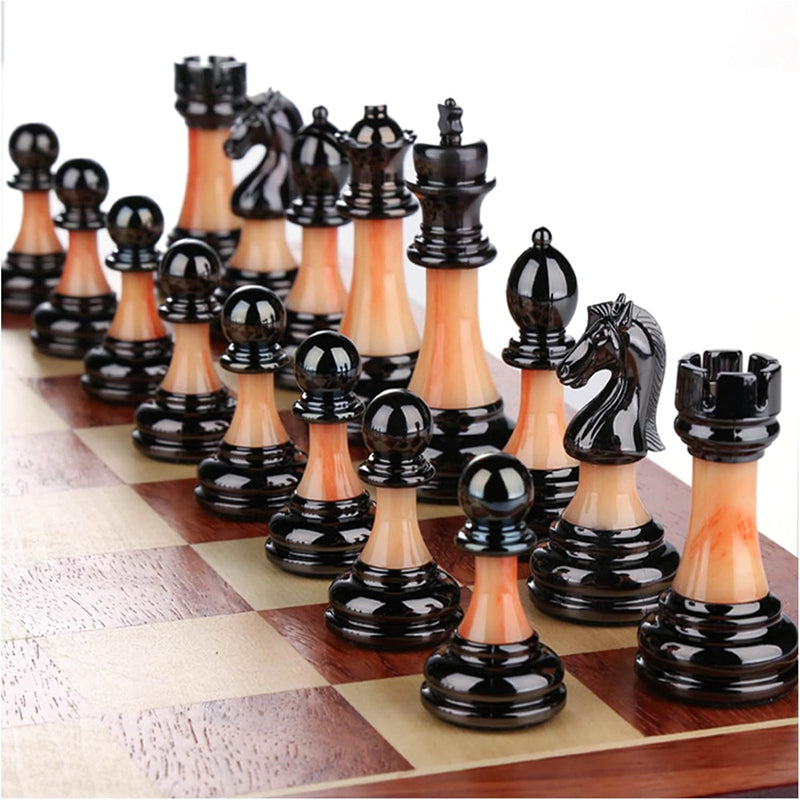 Royora Wooden Chess Set With 45 Cm Board And Metal Pieces