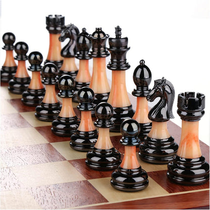 Royora Wooden Chess Set With 45 Cm Board And Metal Pieces