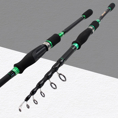 Novara Portable Carbon Fiber Baitcasting Fishing Rod And Reel Combo