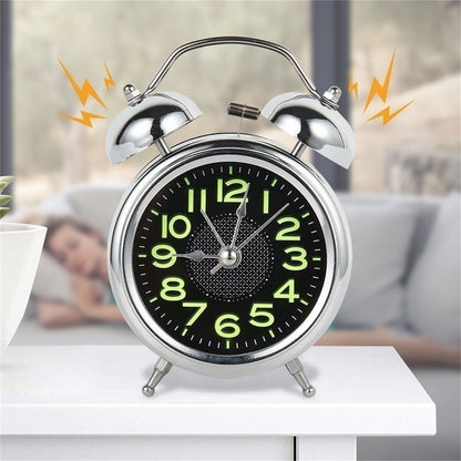 Royora Retro Twin Bell Alarm Clock for Heavy Sleepers, Silent Glow Dial & Nightlight