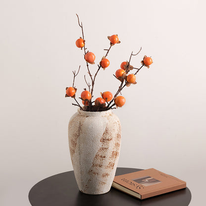 Royora Wabi-Sabi Distressed Ceramic Vase - Rustic Farmhouse Decor Pottery